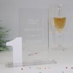 Moderne edle Sport Trophäe, eigener Text Logo, farbiges und klarem Acryl - Personalisierte Gravur - Pokal - Auszeichnung - Elegante Ehrungen – Bild 3