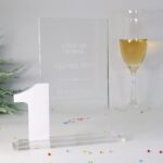 Moderne edle Sport Trophäe, eigener Text Logo,  Acryl - Personalisierte Gravur - Pokal - Auszeichnung - Elegante Ehrungen