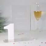 Moderne edle Sport Trophäe, eigener Text Logo, Acryl - Personalisierte Gravur - Pokal - Auszeichnung - Elegante Ehrungen