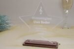Award personalisiert edle Trophäe Award Stern Acrylglas 5 mm - eigener Text Pokal – Bild 10