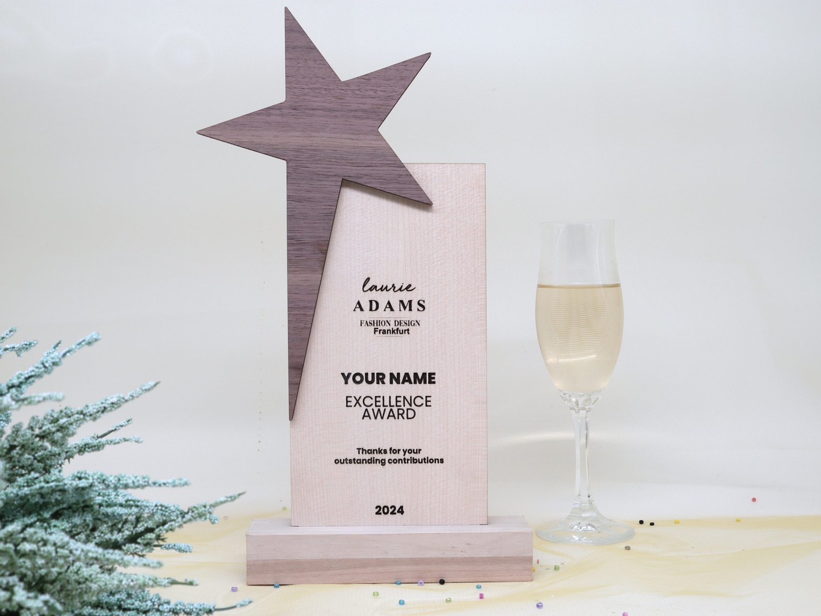 Stern Trophäe personalisiert