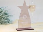 Stern Trophäe aus Acryl, personalisierter eigener Text oder Logo – Bild 2