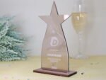 Stern Trophäe aus Acryl, personalisierter eigener Text oder Logo – Bild 6