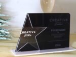 Acrylglas Trophäe Award mit Stern, personalisierter eigener Text oder Logo – Bild 5