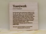 Büro Deko | TEAMWORK Holzbild | Massiv Holz | Büro Einrichtung | Firmen Deko – Bild 3