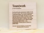 Büro Deko | TEAMWORK Holzbild | Massiv Holz | Büro Einrichtung | Firmen Deko
