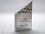 Award und Moderne personalisierte Holz Jubiläums Trophäe mit Spiegel Acrylglas – Bild 3