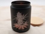 Aufbewahrung Cannabis Dolden Motiv Glas graviert | Personalisiert | Cannabisblüten | Grow Weed Seed | Unkraut Aufbewahrung – Bild 3