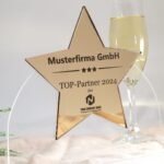 Award personalisiert edle Trophäe, Acrylglas Stern 3 mm
