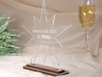 Award personalisiert edle Trophäe, Acrylglas doppel Stern 3 mm – Bild 5