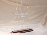 Award personalisiert edle Trophäe, Acrylglas doppel Stern 3 mm – Bild 8