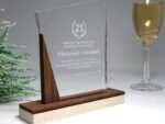 Repräsentativer Award, Trophäe, Auszeichnung aus Acrylglas und Nussbaum – Bild 4