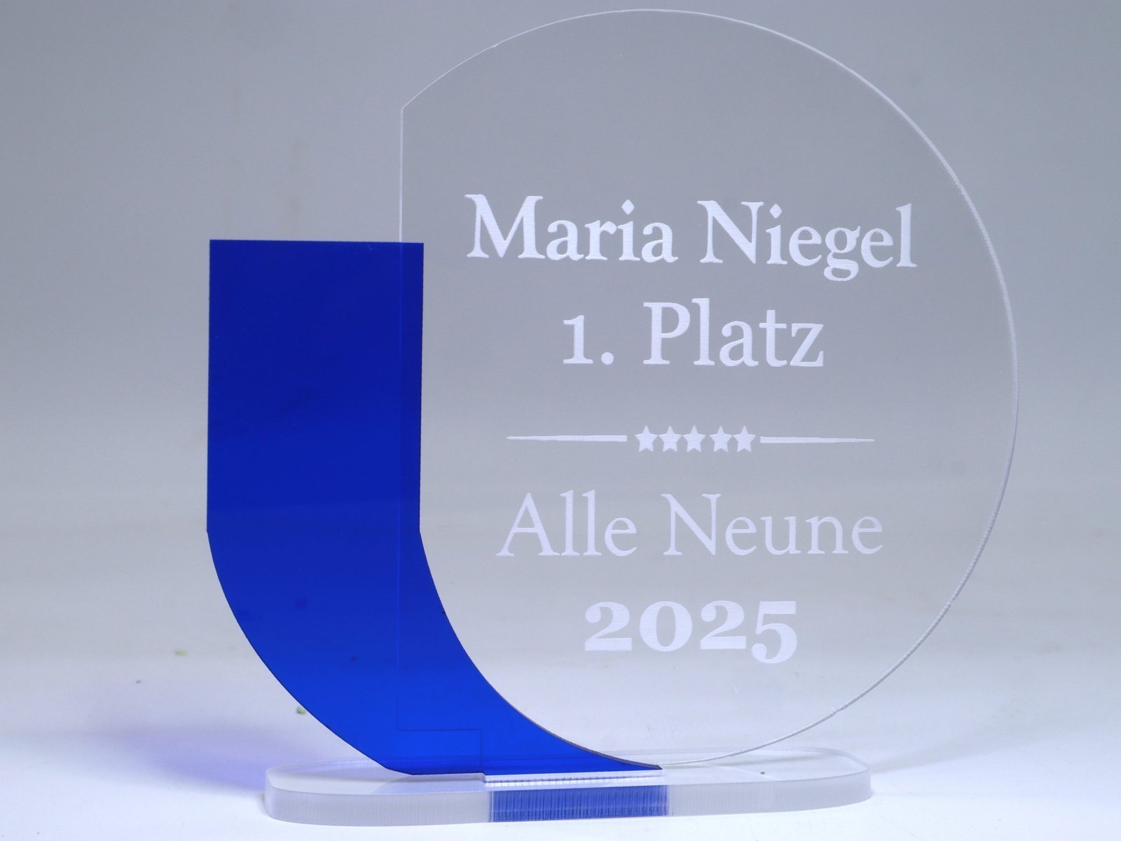 Moderner Award, Trophäe, aus Acrylglas