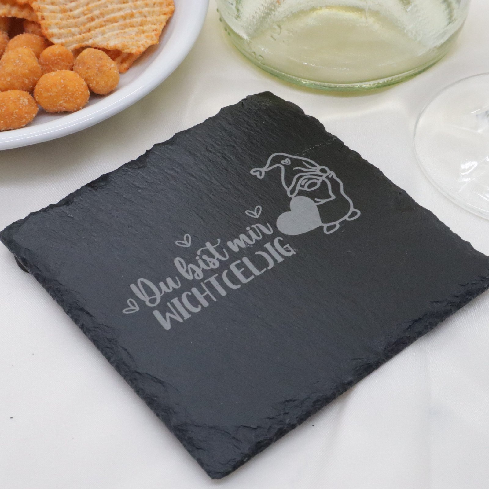IMG_9943-scaled-1.jpg Lustiger Schieferuntersetzer graviert, Spruch Motiv – Bild 1