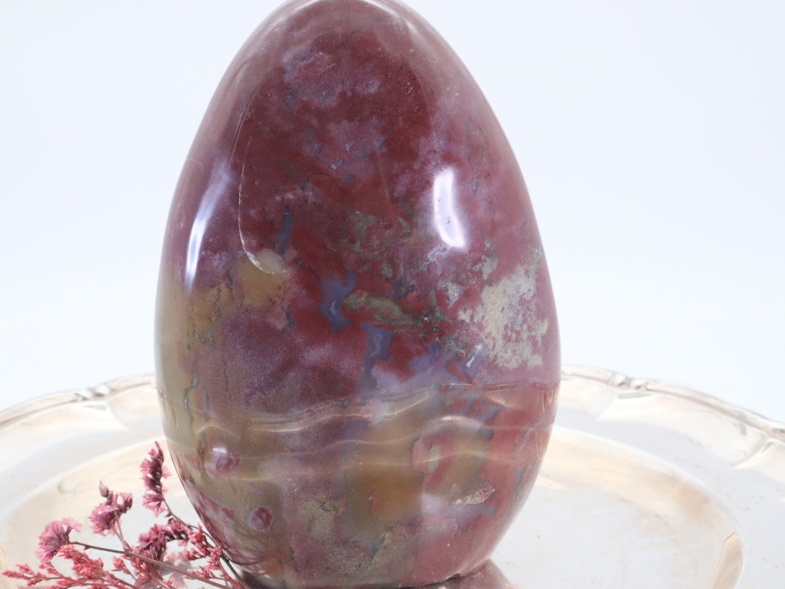 Jaspis-Freiform-1-6-scaled-1.jpg Große rote Jaspis Freiform mit toller Farbe und Struktur, Skulptur 130 mm, 1022 g – Bild 1