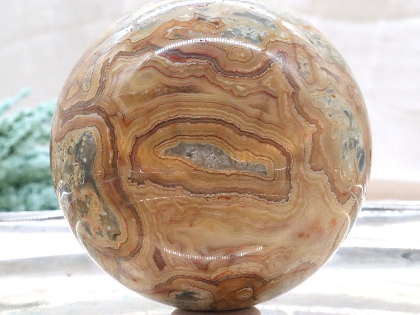 Mexikanischer Crazy Lace Achatkugel Edelsteinkugel