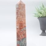 GROSSER ROSA ACHAT Edelstein Turm, Obelisk, Mineralien Kristall Spitze 220 mm – Bild 6
