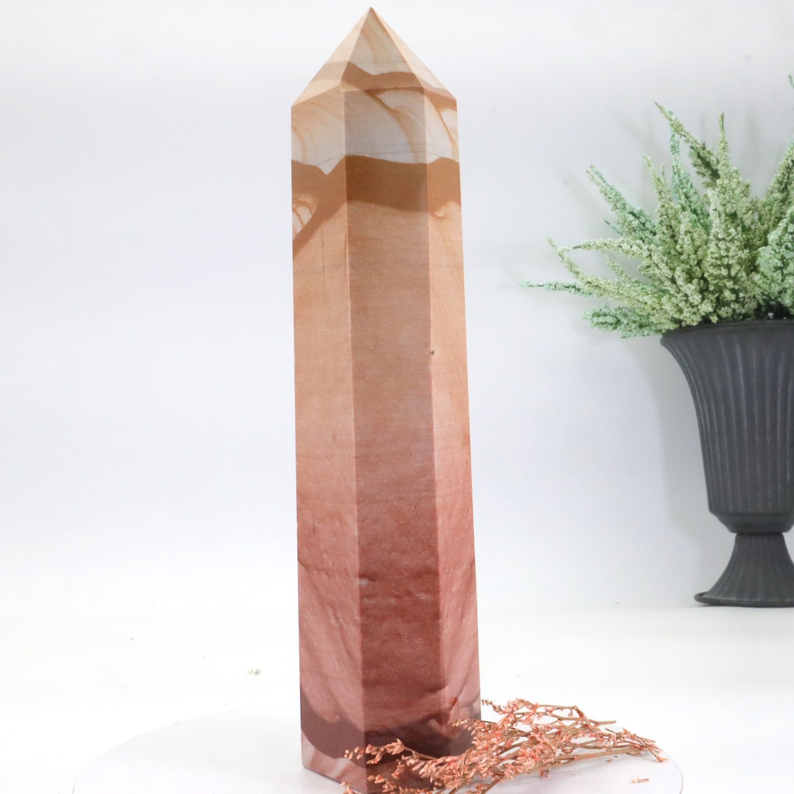 GROSSER SERPEGGIANTE Edelstein Turm, Obelisk, Mineralien Kristall Spitze 180 mm