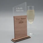 Moderne edle Trophäe, eigener Text oder Logo – Bild 3