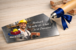 Personalisierte Maurerkelle mit Foto  – Geschenk zum Firmenjubiläum  – Gravur mit Name - Maurer und Handwerker Geschenk - Gesellenprüfung – Bild 4
